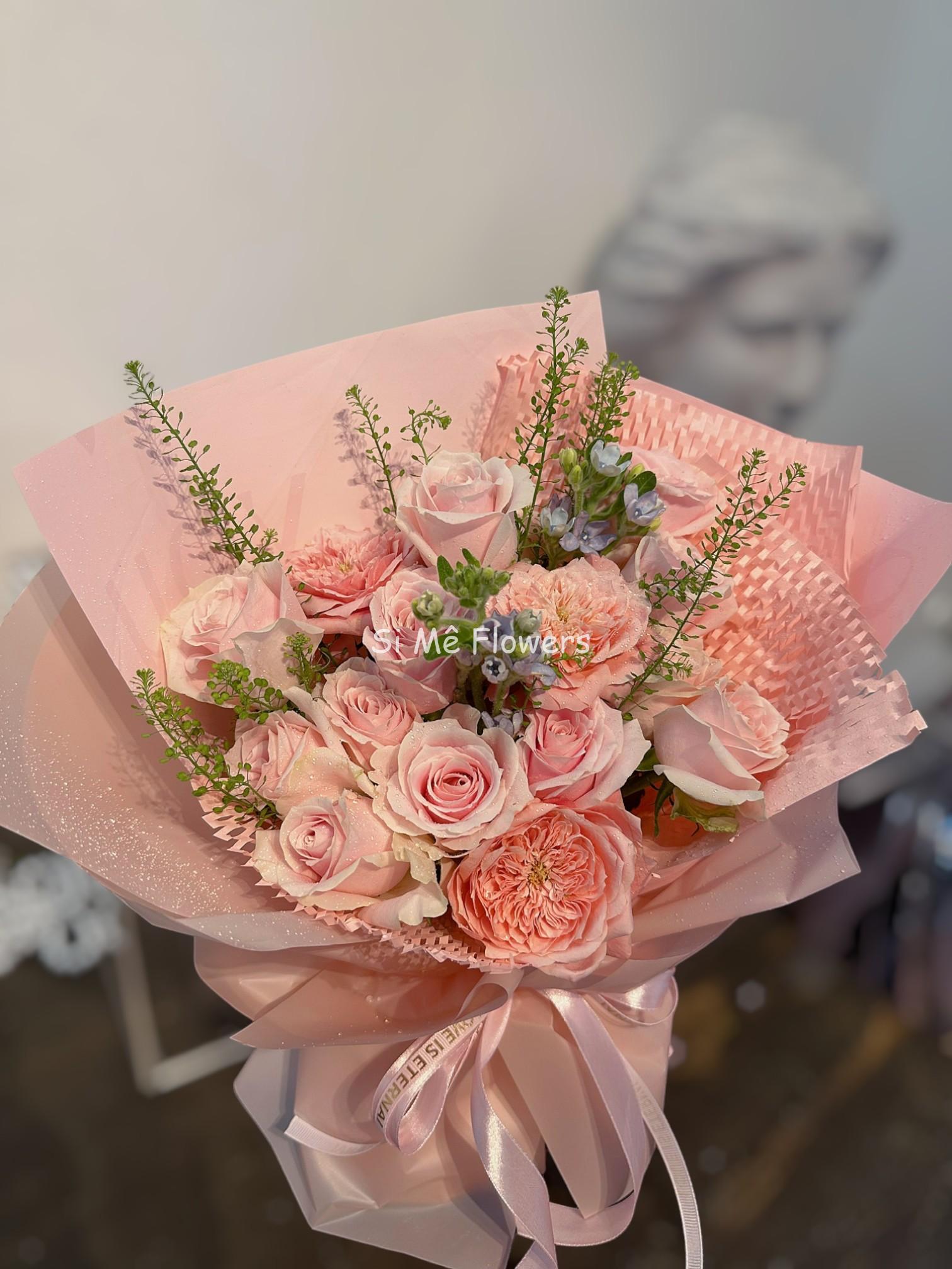 Bó Hoa Hồng Tone Pastel