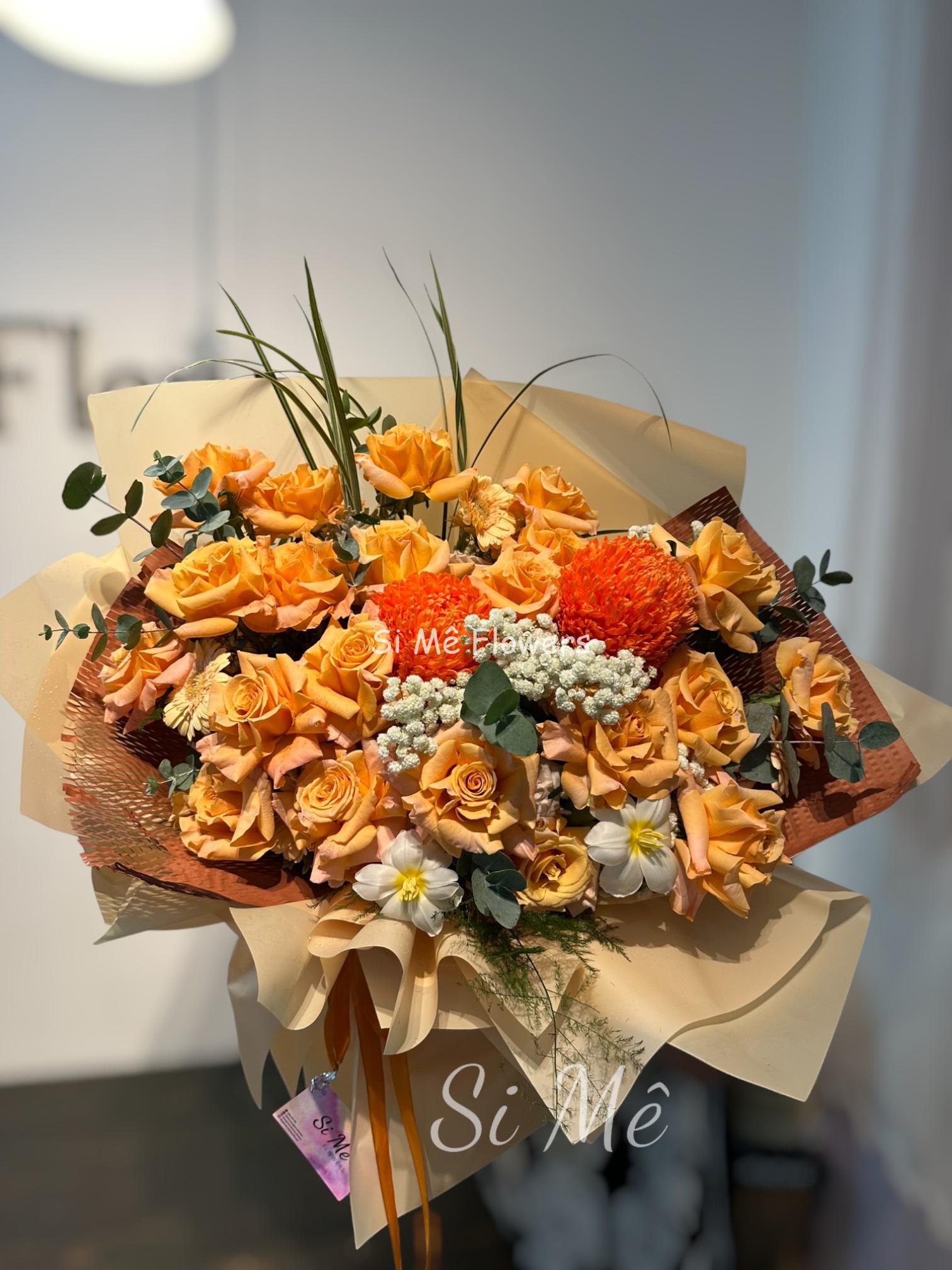 Bó Hoa Mix Tone Cam