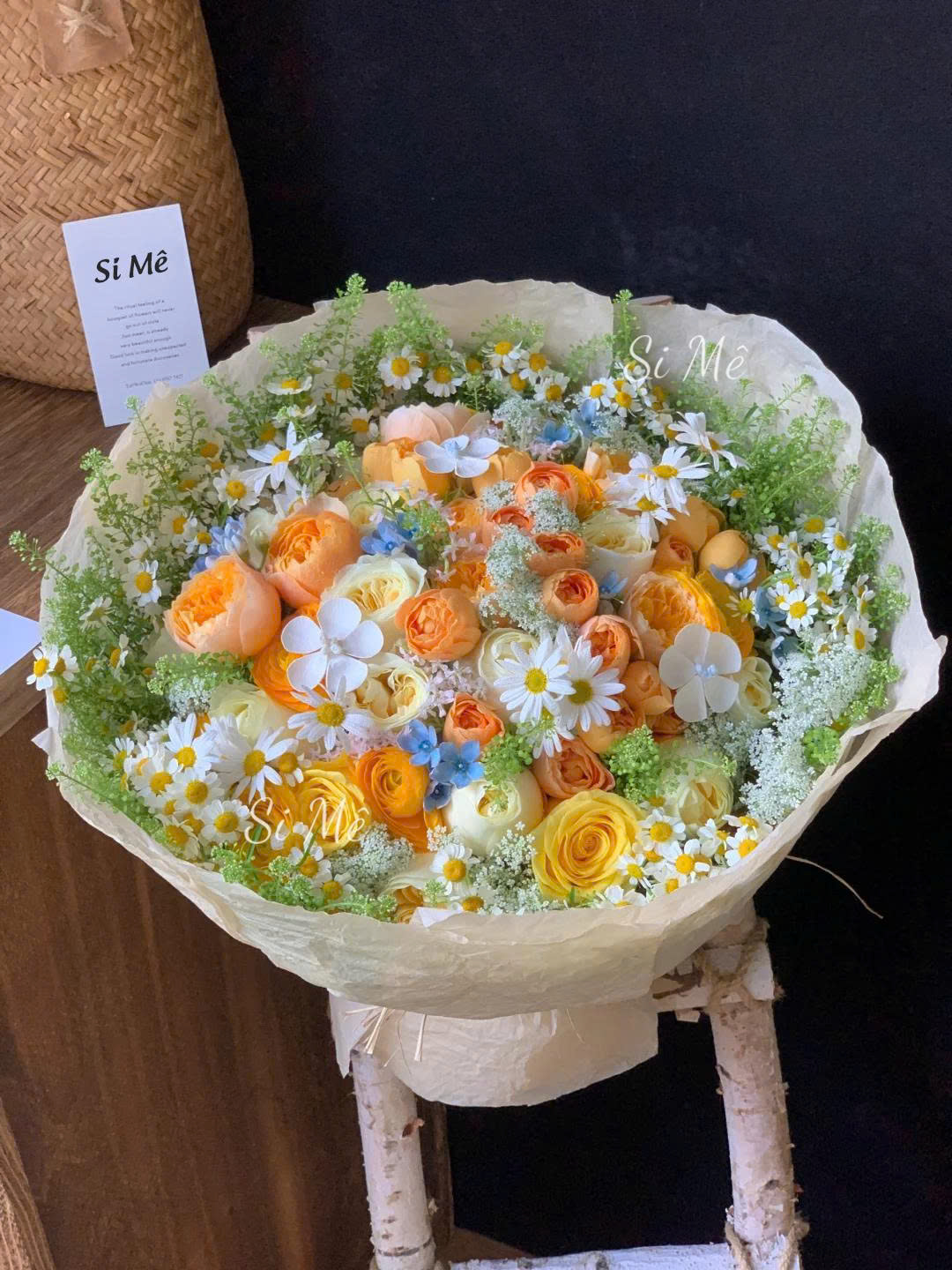 Bó Hoa Cúc Họa Mi Mix Hồng Cam Vàng – Gửi Nắng Nhẹ Nhàng