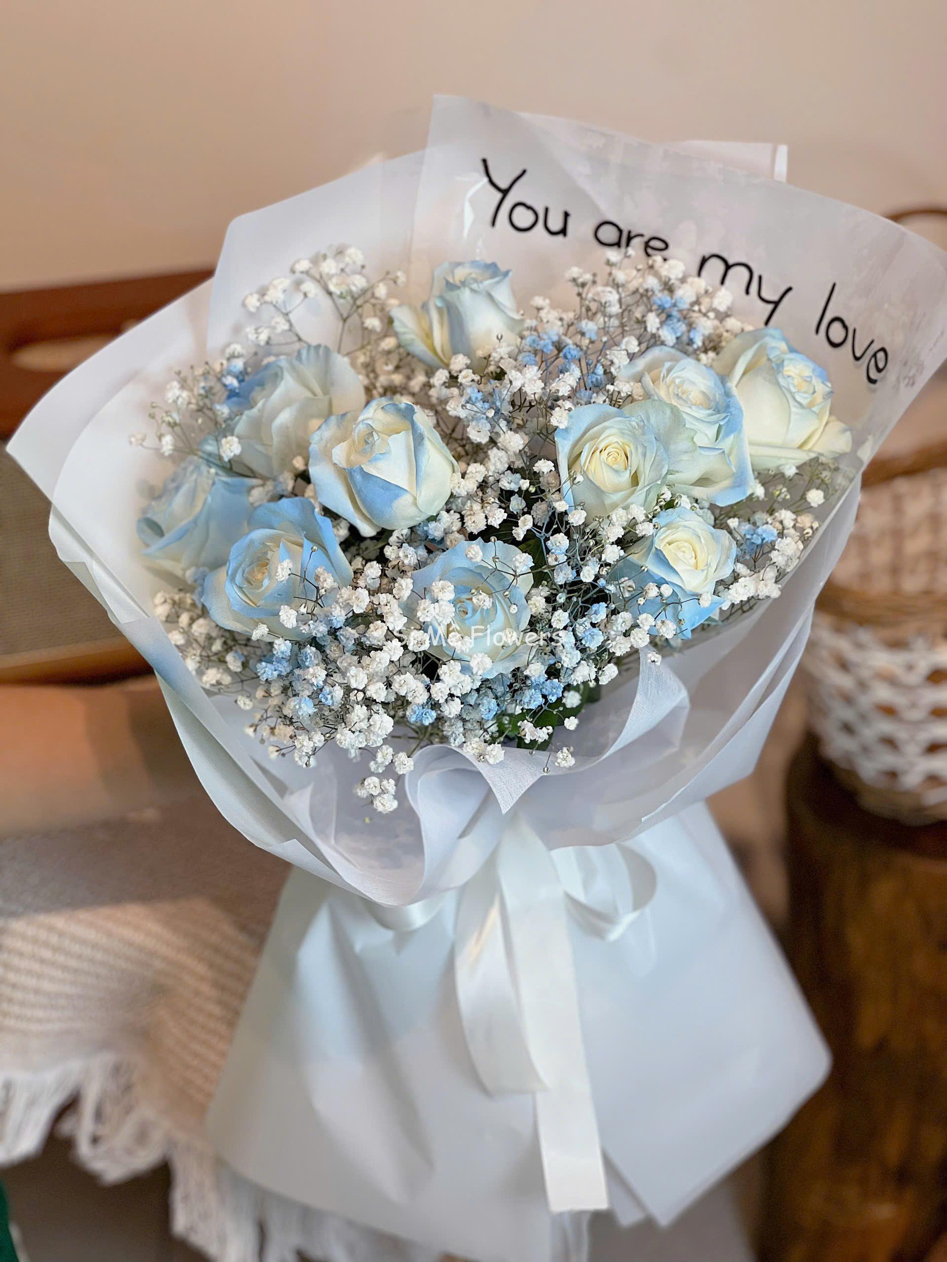 Bó Hoa Hồng Xịt Xanh – Ngọt Ngào & Tinh Tế