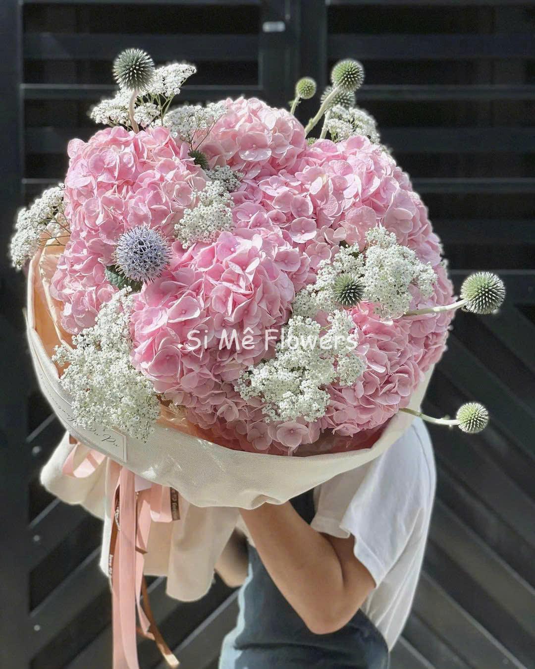 Bó Hoa Cẩm Tú Cầu Nhập Khẩu – Hồng Pastel Bó Hoa Cẩm Tú Cầu Nhập Khẩu – Hồng Pastel