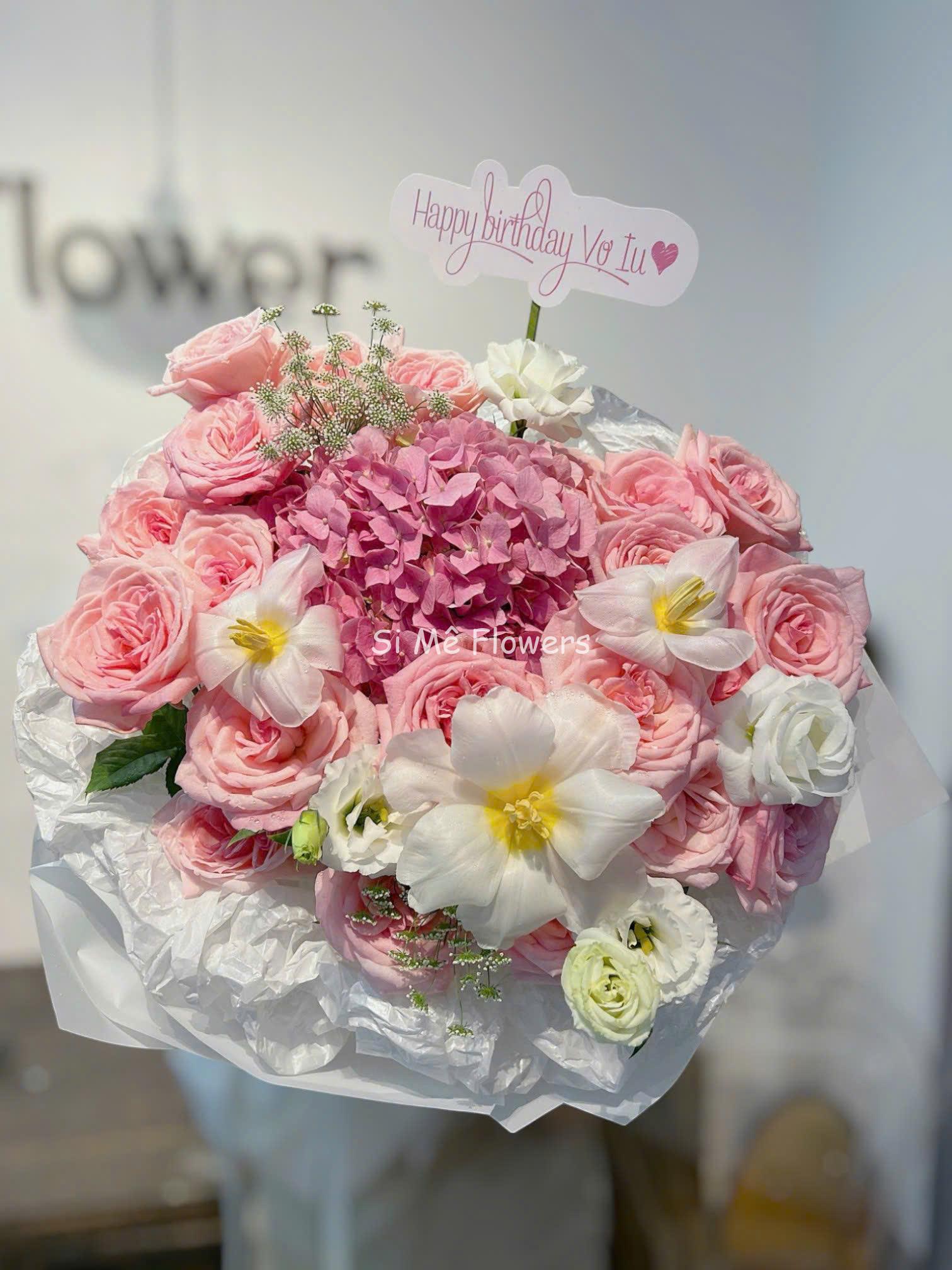 Tulip Hồng Pastel Mix Hồng Ohara & Cẩm Tú Cầu Tulip Hồng Pastel Mix Hồng Ohara & Cẩm Tú Cầu